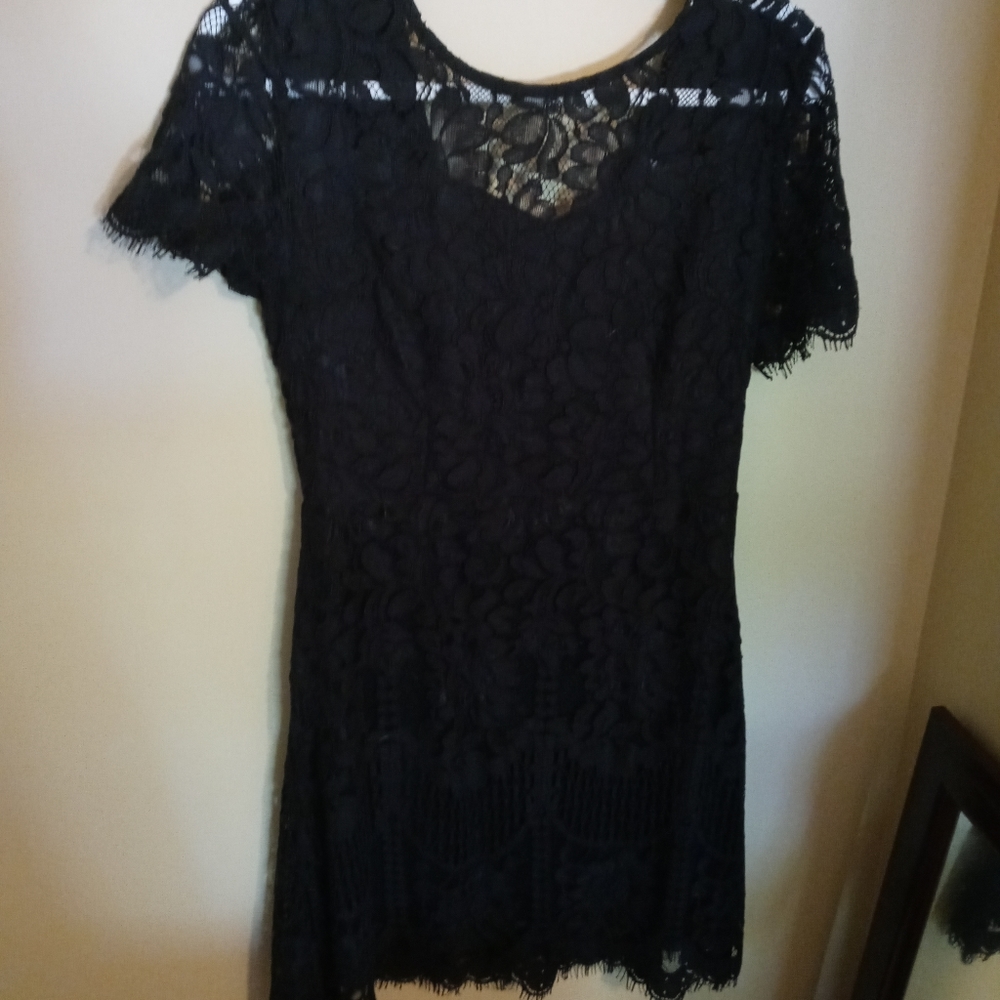 MSLG black lacy dress